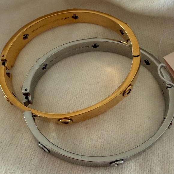 Kate Spade studded Gold Hinged banger Bracelet - Picture 13 of 13